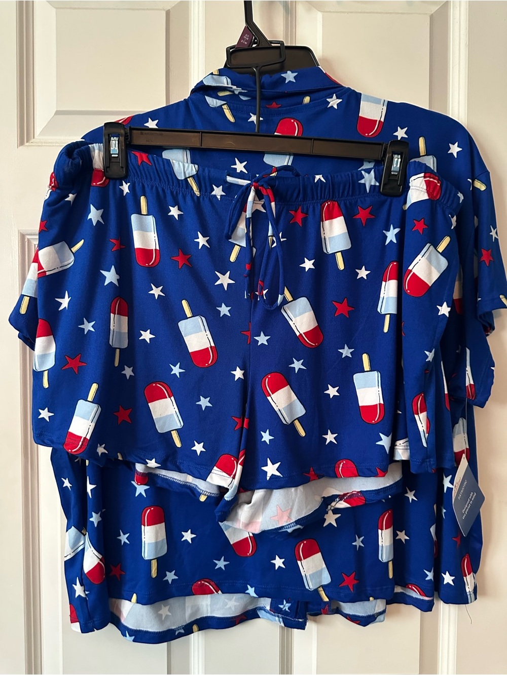 NWTS Celebrate Patriotic Women’s Blue Popsicle Print Short Pajama Set Sz 2X - Picture 10 of 10